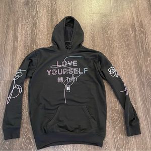 BTS | Tops | Bts Love Yourself Tear Tour Black Sweatshirt Hoodie Size Small  | Poshmark